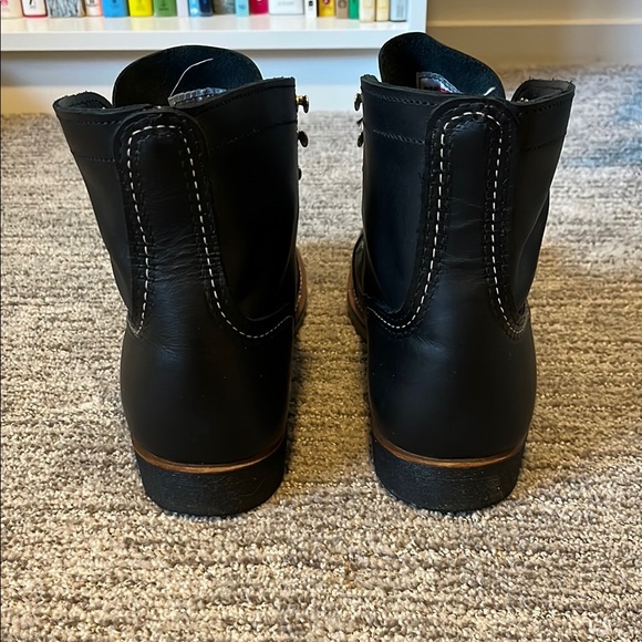 Black Leather Red Wing Iron Ranger Boots - Picture 4 of 9